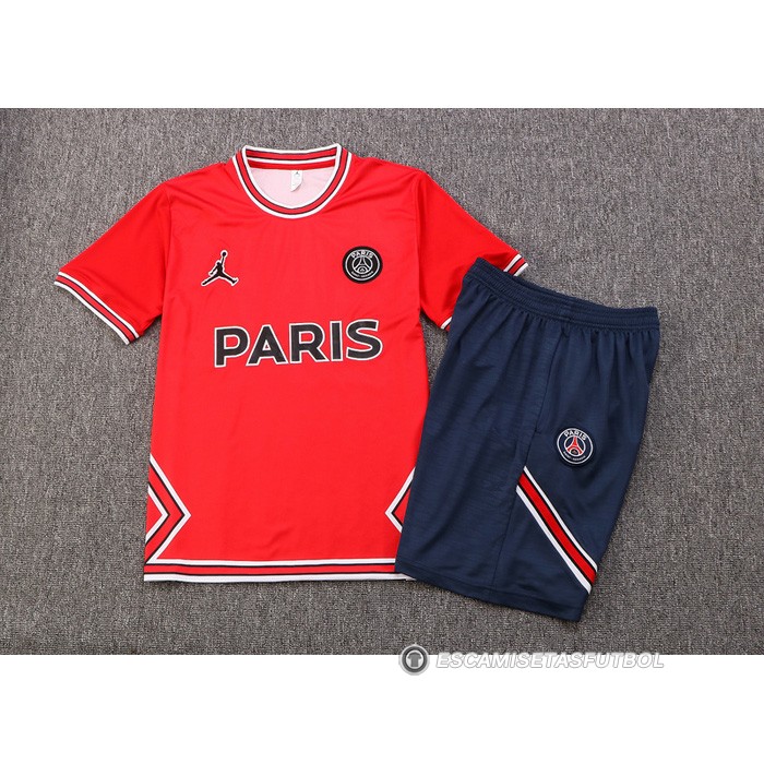 Chandal del Paris Saint-Germain Jordan Manga Corta 22-23 Rojo - Pantalon Corto